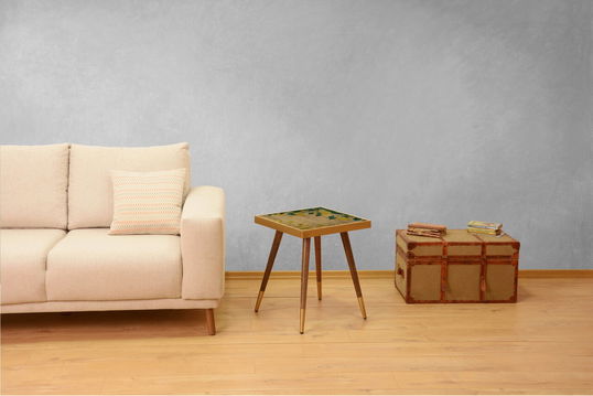 Taburet, Qunef, Felice Halka Pouffe 60, 40x60 cm, Cadru: 100% MDF, Roz pudra