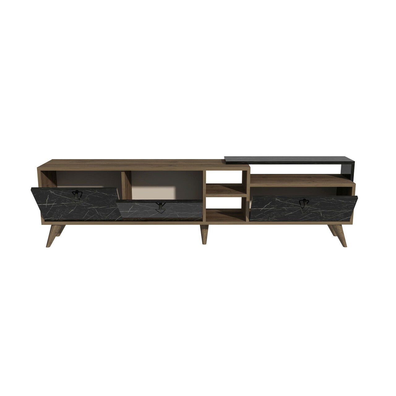 Set de scaune, Beckley, Rubi, MDF , Gri/Negru