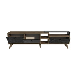 Set de scaune, Beckley, Rubi, MDF , Gri/Negru