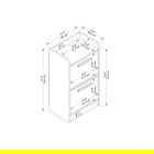 Noptiera, Arnetti, Luses, 45x79.4x29.6 cm, PAL, Pin Atlantic / Bej
