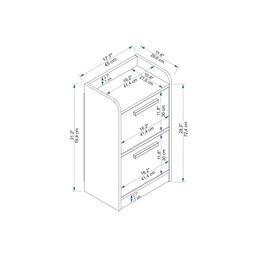 Noptiera, Arnetti, Luses, 45x79.4x29.6 cm, PAL, Pin Atlantic / Bej