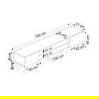 Comoda TV, Arnetti, Clark, 180x37x45 cm, PAL, Nuc / Bej