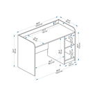 Birou, Arnetti, Luses, 123.6x83x23.6 cm, PAL, Pin Atlantic / Bej