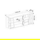 Comoda TV, Arnetti, Lissa Rafli / Tv Stand, 123.6x30x48.6 cm, PAL, Safir / Alb
