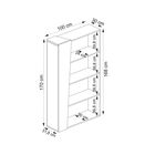 Corp biblioteca, Arnetti, Clark, 100x30x170 cm, PAL, Nuc / Bej