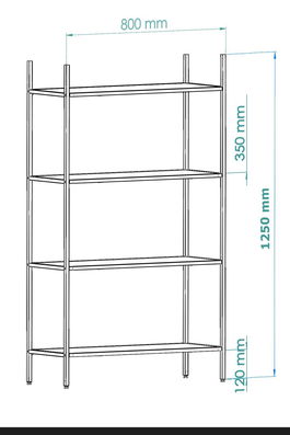 Corp biblioteca, Caliente, Marta, 80x126x30 cm, GEAM SECURIZAT, Negru
