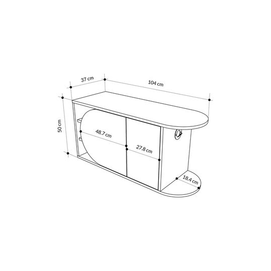 Pantofar, Decortie, Nova Shoe Bench, 104x50x37 cm, PAL, Stejar / Alb