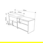 Pantofar, Decortie, Filux Bench, 120.3x51x40.5 cm, PAL, Antracit