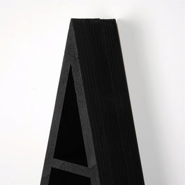 Raft de perete, Evila Originals, Cry002-S, 26x50x6 cm, Lemn masiv, Negru