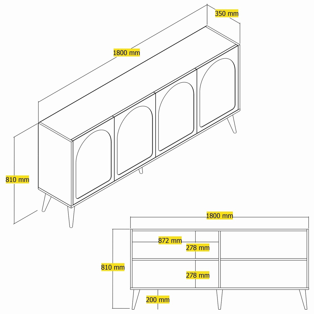 Consola, Hommy Craft, Lyon 81, 180x81x35 cm, PAL, Atlas / Nuc