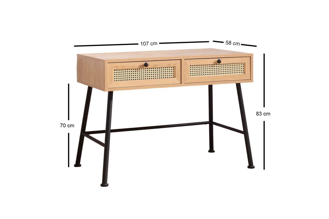 Birou, Howard, Nala 107, 107x83x58 cm, PAL, Natural