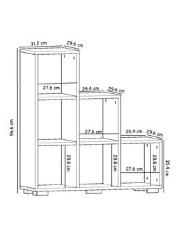 Dulap multifunctional, Inarch, Ç007, 90x96.6x29.6 cm, PAL, Maro
