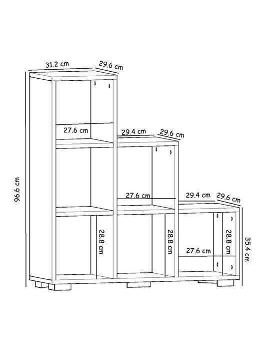 Dulap multifunctional, Inarch, Ç007, 90x96.6x29.6 cm, PAL, Maro