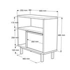 Masuta, Locelso, On6-S, 60x60x25.5 cm, PAL, Maro