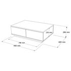 Masuta de cafea, Locelso, Fr14-Aw, 90x28.6x60 cm, PAL, Pin Atlantic / Alb