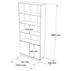Corp biblioteca, Locelso, Fr16-Aw, 75x168.3x26.8 cm, PAL, Pin Atlantic / Alb