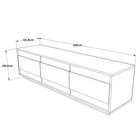 Comoda TV, Locelso, Fr4-Aw, 180x48.6x44.8 cm, PAL, Pin Atlantic / Alb