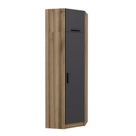 Dulap pentru haine, Minerva, Kale Anthracite Oak, 74x235x52 cm, PAL, Antracit / Stejar