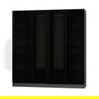 Dulap pentru haine, Minerva, Kale, 180x190x52 cm, PAL, Antracit / Negru