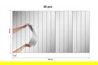 Oglinda decorativa, Mirrorland, Rectangular Stripe, Oglindă indestructibilă cu obturator, Argintiu