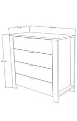 Dulap, Miwood, Duru 1600-31, 90x85x42 cm, PAL, Alb
