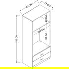 Dulap pentru haine, Miwood, Yaman 1600-042, 80x182x47 cm, PAL, Alb mat