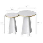 Set masuta de cafea, Neostill, Mushroom 2, PAL, Aur/Alb