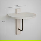 Raft de perete, Neostill, Reve, 35x35 cm, Lemn masiv, Alb/Negru