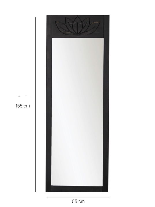 Oglinda Cheval, Neostill, Lotus, 55x155x2 cm, Lemn masiv, Antracit