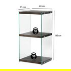 Corp biblioteca, Neostill, Aqua 2, 40x80x35 cm, Sticla temperata, Antracit