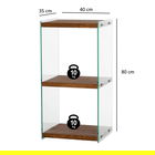 Corp biblioteca, Neostill, Aqua 2, 40x80x35 cm, Sticla temperata, Natural