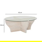Masuta de cafea, Neostill, Amphora, 92x36x92 cm, Sticla temperata , Alb