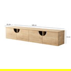 Comoda TV, Neostill, Grotte, 180x35x35 cm, Cadru: PAL MELAMINAT 100%., Stejar