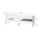 Comoda TV, Neostill, Leon, 180x59x35 cm, PAL, Alb / Argintiu