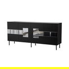 Consola, Neostill, Paris, 180x80x40 cm, PAL, Negru / Fume