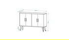 Comoda TV, Odessa, İlda, 120x30x80 cm, PAL, Alb