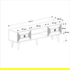 Comoda TV, Olivia, Yumedi, 150x50x30 cm, PAL , Alb/Auriu