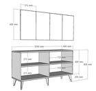 Consola, Olivia, Isil, 150x80x40 cm, PAL , Antracit / Aur