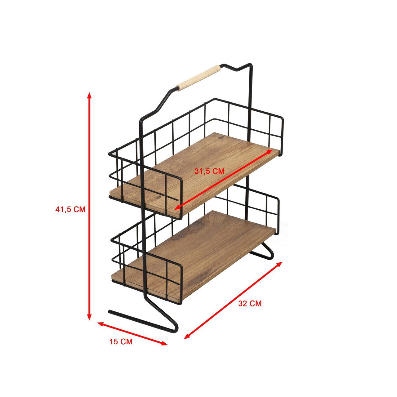 Raft pentru baie, Puqa Design, Else, 30x15x40 cm, PAL, Negru