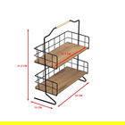 Raft pentru baie, Puqa Design, Else, 30x15x40 cm, PAL, Negru