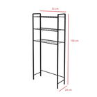 Raft pentru baie, Puqa Design, Otis, 165x69.3x7.7 cm, Metal, Negru