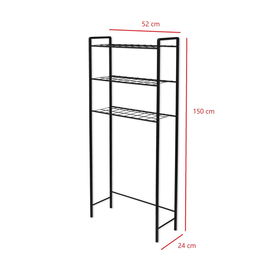 Raft pentru baie, Puqa Design, Otis, 165x69.3x7.7 cm, Metal, Negru