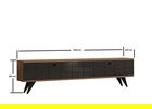 Comoda TV, Puqa Design, Alberi, 160x35x25 cm, PAL, Pin Atlantic / Antracit