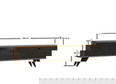 Comoda TV, Puqa Design, Alberi, 160x35x25 cm, PAL, Pin Atlantic / Antracit