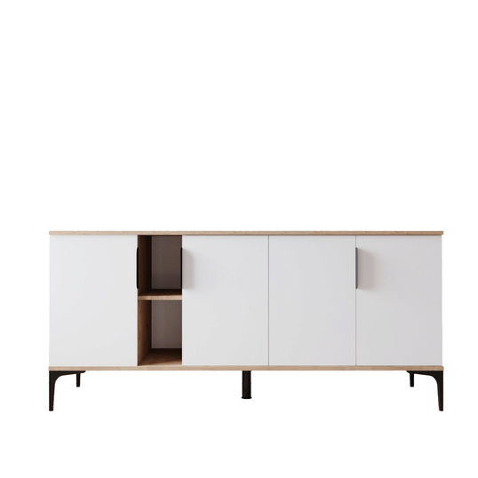 Consola, Qualex, Tarz, 180x79x40 cm, PAL, Stejar / Alb
