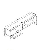 Comoda TV, Wolina, Jüt 180, 180x55x41 cm, PAL, Stejar