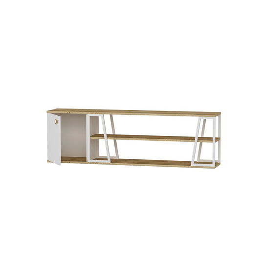 Comoda TV, Arnetti, Lissa Dolapli / Tv Stand, 160x30x48.6 cm, PAL, Safir / Alb