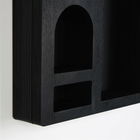 Raft de perete, Evila Originals, Cry004-S, 26x40x6 cm, Lemn masiv, Negru