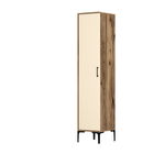 Dulap pentru haine, Hommy Craft, Kumsal S, 40x47.5x201.4 cm, PAL, Maro/Crem