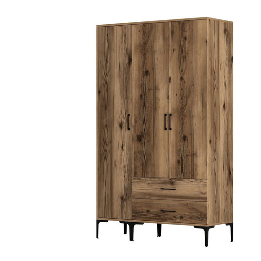 Dulap pentru haine, Hommy Craft, Kumsal ST, 120x47.5x201.4 cm, PAL, Maro